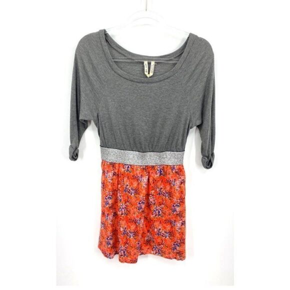 Free People Elastic Cinched Dress Floral size 0 Vintage - Picture 1 of 5
